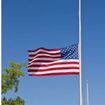 US Flag Half Mast template