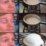 Boiling milk