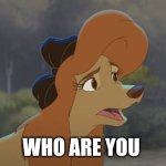 Who Are You | WHO ARE YOU | image tagged in dixie is like who are you | made w/ Imgflip meme maker