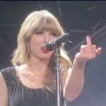 Taylor Swift flipping the bird