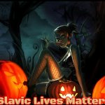 Lucy Waiting With Linus All Halloween Night 4 the Great Pumpkin! | Slavic Lives Matter | image tagged in lucy waiting with linus all halloween night 4 the great pumpkin,slavic,slavic halloween | made w/ Imgflip meme maker