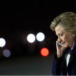 Hillary Clinton on phone