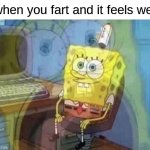 free epic Shikanjvi | when you fart and it feels wet | image tagged in spongebob screaming inside | made w/ Imgflip meme maker