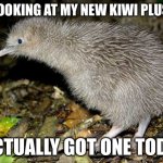 Le carne humanda | ME LOOKING AT MY NEW KIWI PLUSHIE; I ACTUALLY GOT ONE TODAY | image tagged in kiwi | made w/ Imgflip meme maker