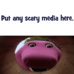 What or who scares Barney? meme