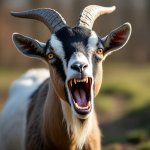 Angry goat