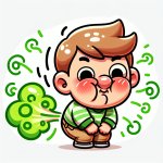 Little boy Aiden has really stinky fart