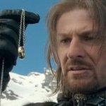 Boromir looking at ring