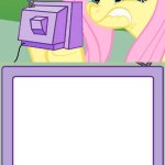 Sad Fluttershy watching Television