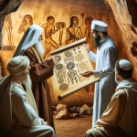 imams explain the meaning of an ancient cave drawing to the ayat