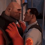 TF2 heavy and medic kissing