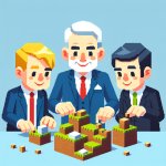 donald trump playing minecaft with obama and biden