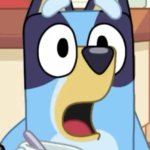 bluey the puppet (she has no teeth) | image tagged in bluey gasp,bluey,sesame street,puppet,puppets,muppets | made w/ Imgflip meme maker