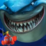 Finding Nemo, shark stalks fish