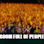 YUH HUH | THE ACTUAL ROOM FULL OF PEOPLE WHO ASKED | image tagged in gifs,the simpsons | made w/ Imgflip video-to-gif maker