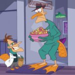 Perry and Doofenshmirtz Dressing Up as Each Other for Halloween