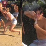 Beach Fight Smoking