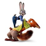 Judy standing on Nick...