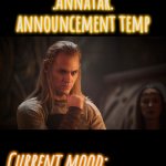 .Annatar. Announcement Temp template