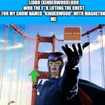 Me lift the chest and upvote lol: | LIDDO (KINDERWOOD):BRO WHO THE F**K LIFTING THE CHEST CAME FOR MY SHOW NAMED "KINDERWOOD" WITH MAGNETOKINESIS
ME: | image tagged in magneto lift,kinderwood,meme,chest,upvote,shitpost | made w/ Imgflip meme maker