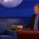 Conan O'Brien empty guest chair