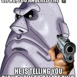 Angry Moai | OH NO, YOU ANGERED THE; HE IS TELLING YOU RIGHT NOW TO DELETE THIS. | image tagged in mad moai,moai,memes,delete this,fun | made w/ Imgflip meme maker