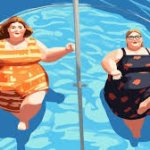 Two Fat Women In Pool