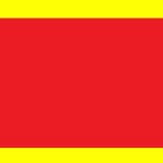 Red with yellow blank