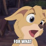 For what | FOR WHAT | image tagged in lady and the tramp 2 | made w/ Imgflip meme maker