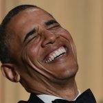 Obama laughing