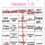 Decent being bingo | image tagged in decent being bingo | made w/ Imgflip meme maker