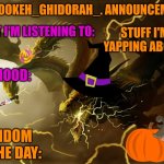 Ghidorah's Halloween announcement template template