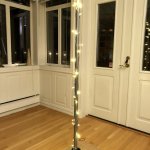 Festivus tree pole christmas lights decorations