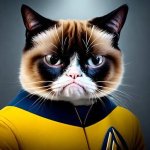 Grumpy cat star trek