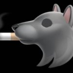 epic fucking wolf smoking a cigar