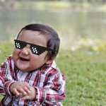 Evil Toddler with Pixel Glasses