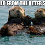 daily cute meme #1 | HENLO FROM THE OTTER SIDE | image tagged in otter couple | made w/ Imgflip meme maker