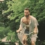 rick grimes on a bike GIF Template