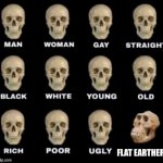 idiot skull | FLAT EARTHERS | image tagged in idiot skull | made w/ Imgflip meme maker