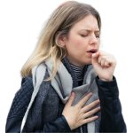 Woman coughing