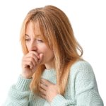 Woman coughing