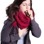 Woman coughing