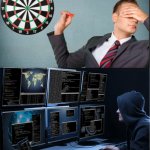 Blind darts and hacker