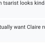 I think the claire simps are legit idk why