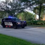police car responding