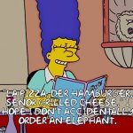 Marge Simpson Hopes She Doesn't Accidentally Order An Elephant