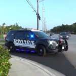 police car responding