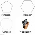 Pentagon Hexagon Octagon Meme | Youragon | image tagged in memes,pentagon hexagon octagon | made w/ Imgflip meme maker