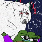 Pepe chased by bear