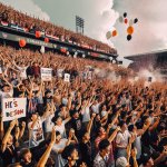 cheering crowd